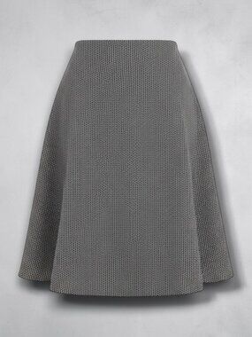 Ann Taylor Black & White Geo Texture Midi Skirt